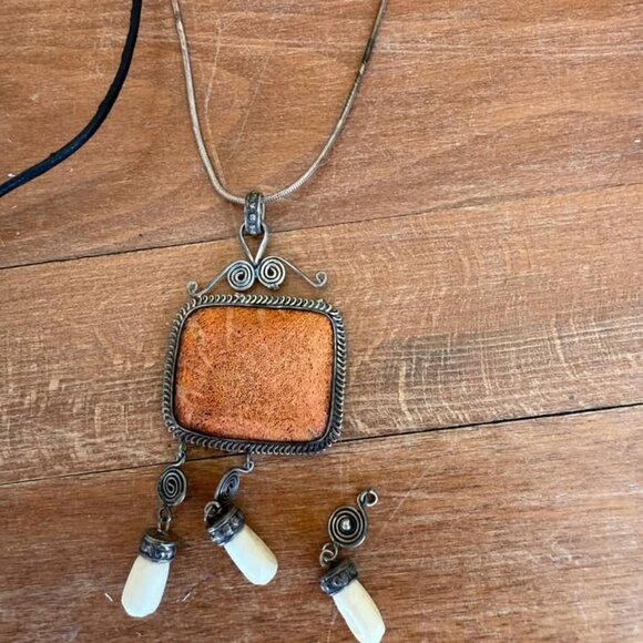 Collection of earrings and necklaces (sterling silver) - Picture 2 of 3